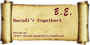 Becsár Engelbert névjegykártya